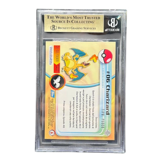 Pokemon card: Charizard #06- 1999 TOPPS - BGS 9,5 - back