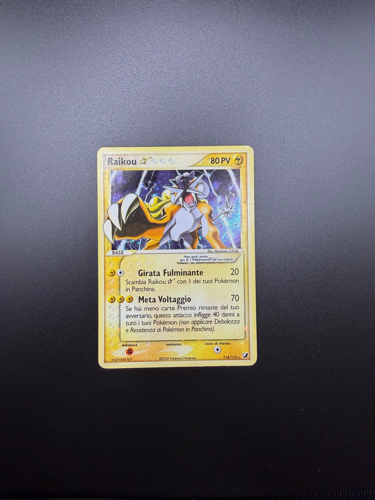 Carte Pokemon : Raikou Gold Star 114/115 - Holo - EX Forze Segrete - ITA