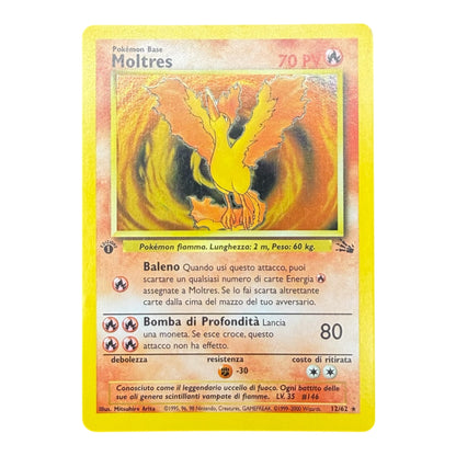 Carta Pokemon: Moltres 12/62 - Holo 1a Edizione - Fossil - ITA