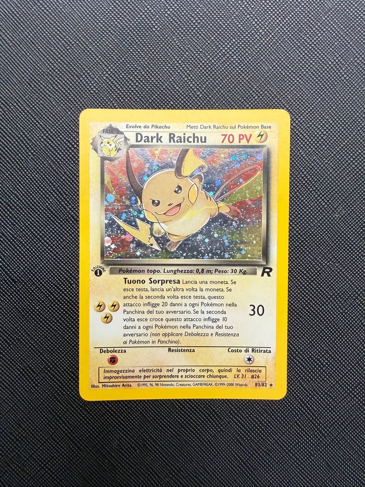 Carte Pokemon: Dark Raichu 83/82 - Holo - 1 Edizione - Team Rocket - ITA