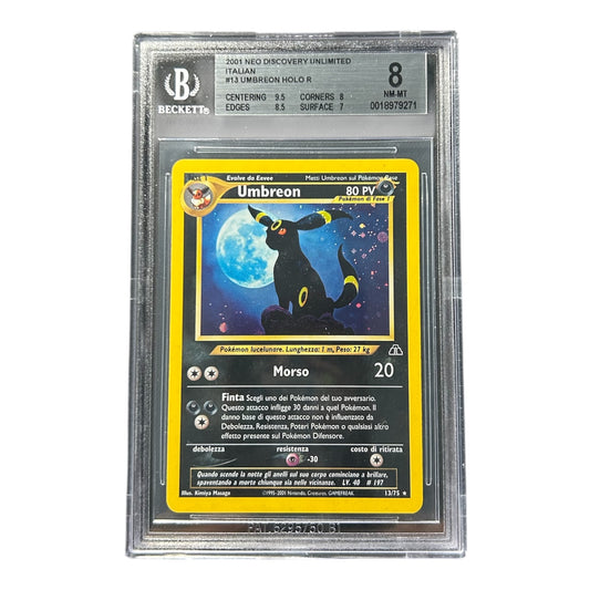 Pokemon card: Umbreon 13/75 - Neo Discovery - ITA - BGS 8