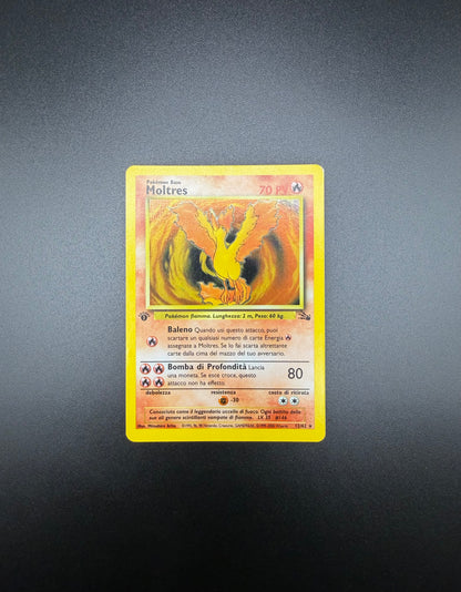 Carta Pokemon: Moltres 12/62 - Holo 1a Edizione - Fossil - ITA