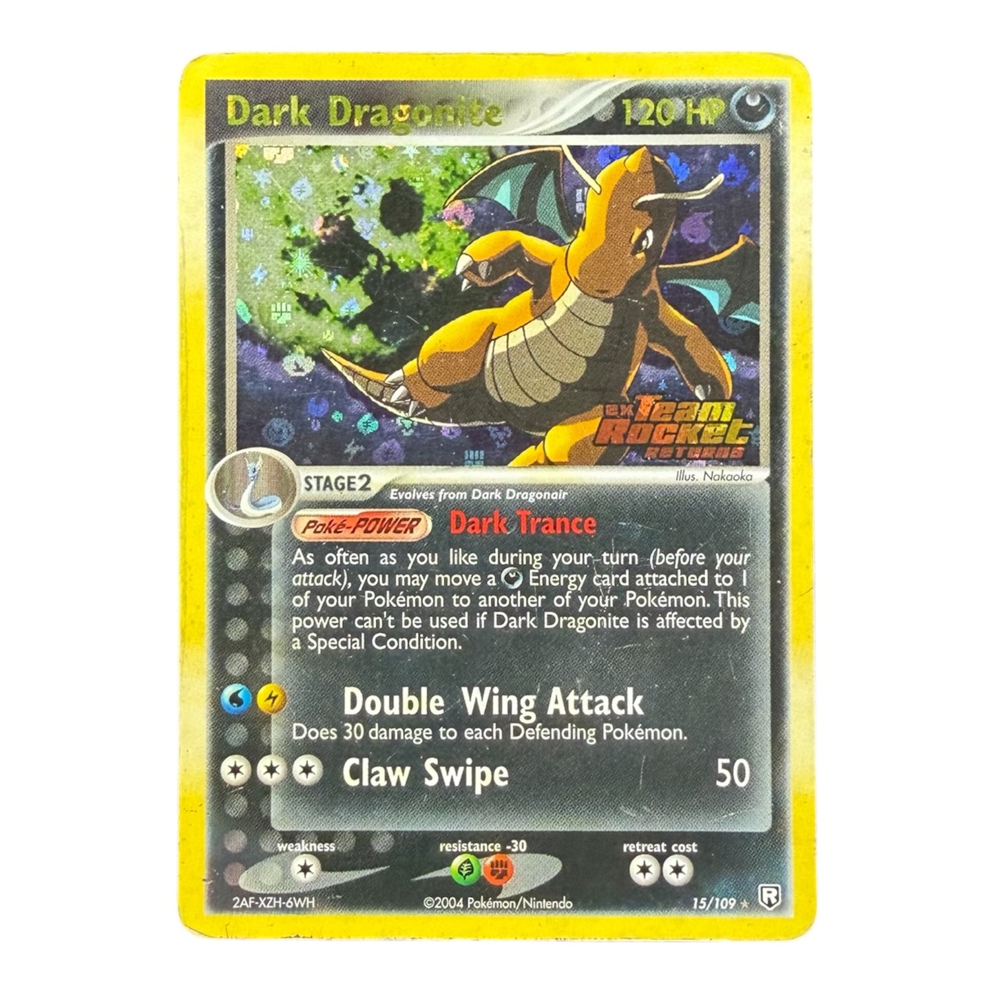 Carta Pokemon: Dark Dragonite 15/109 Holo / Stamped - EX Team Rocket Returns