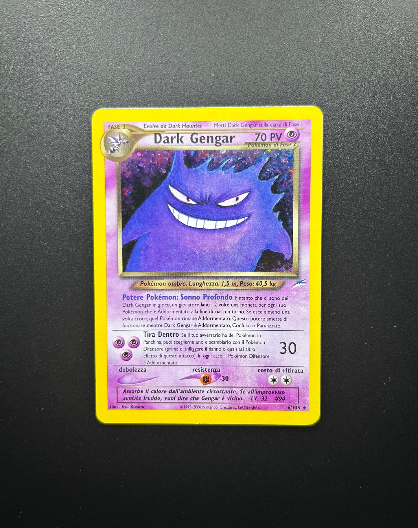 Pokemon card: Dark Gengar 6/105 - Holo - Neo Destiny Italiano - Vintage