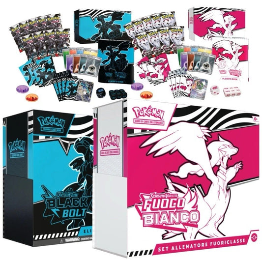 Pokemon cards: Coppia di ETB - 1 Luce Nera - 1 Fuoco Bianco - ITA - SEALED