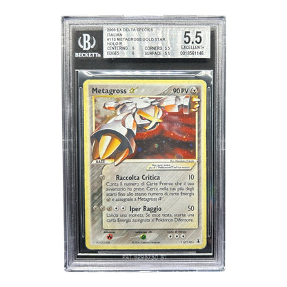 Pokemon card: Metagross gold star 113/113 - Ex Specie Delta - ITA - BGS 5,5