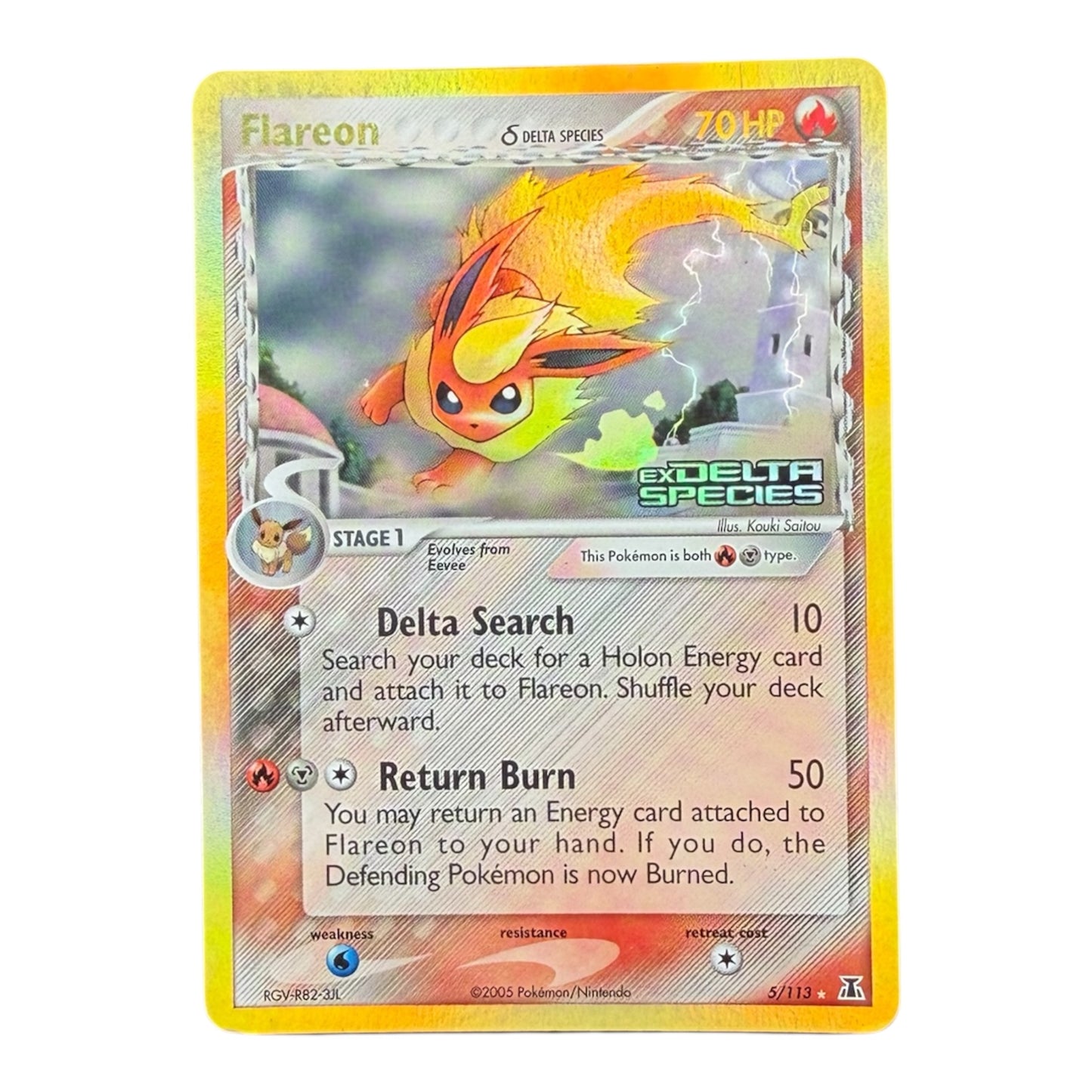 Carta Pokemon: Flareon 5/113 Stamped - EX Delta Species - ENG