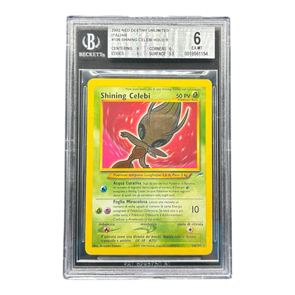 Pokemon card : Shining Celebi 106/105 - Neo Destiny - ITA - BGS 6