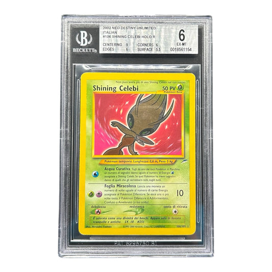 Pokemon card : Shining Celebi 106/105 - Neo Destiny - ITA - BGS 6