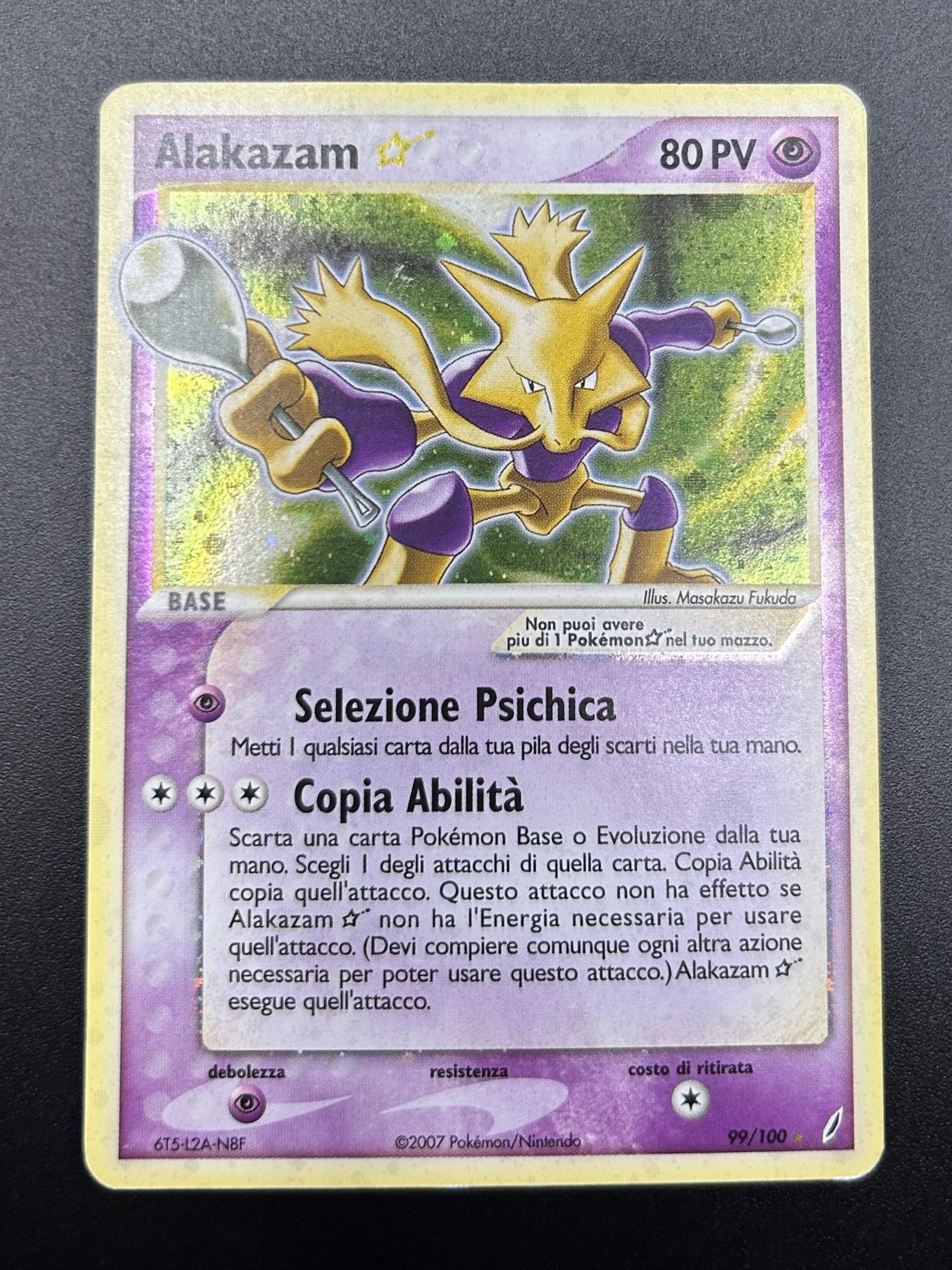 Pokemon card: Alakazam Gold Star 99/100 - guardiani dei cristalli