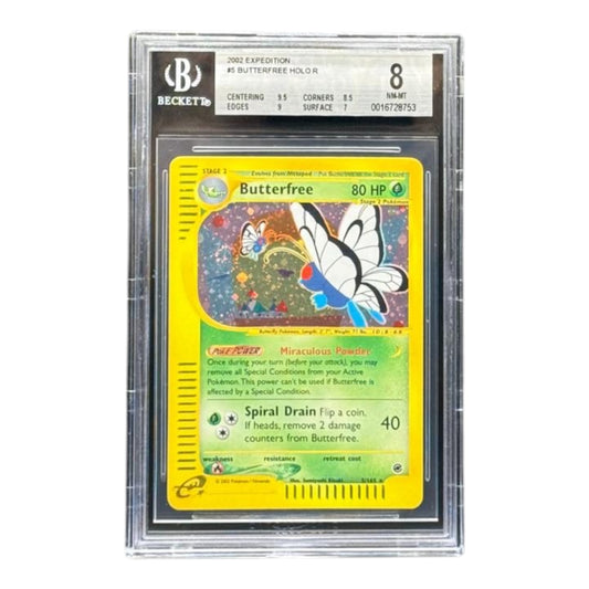 Pokemon card: Butterfree 5/165 - Holo 2002 Expedition - BGS 8