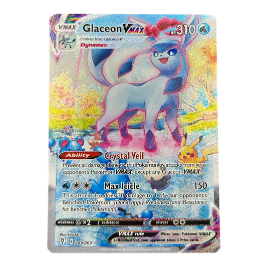 Pokemon card: Glaceon VMax 209/203 evolving skies