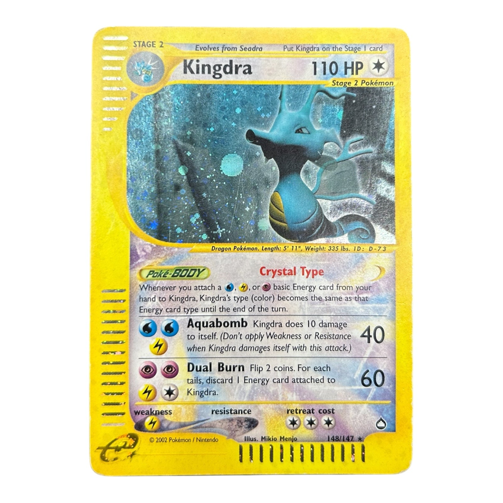 Pokemon card: Kingdra 148/147 - Holo - Aquapolis 