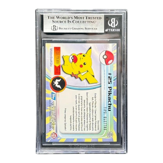 Pokemon card: Pikachu #25 Foil - 1999 TOPPS - BGS 9 - back 