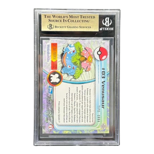 Pokemon card: Venusaur #03 Foil - 1999 TOPPS - BGS 9,5 - back 