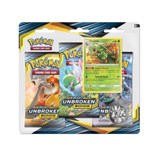 Pokemon cards: Blister 3 packs + Promo Card "Sceptile"