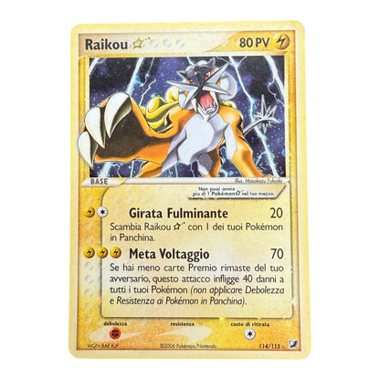Carte Pokemon : Raikou Gold Star 114/115 - Holo - EX Forze Segrete - ITA