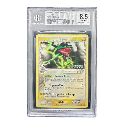 Pokemon card: Rayquaza 13/113 Foil Stamped - EX Delta Specie - ITA - BGS 8,5