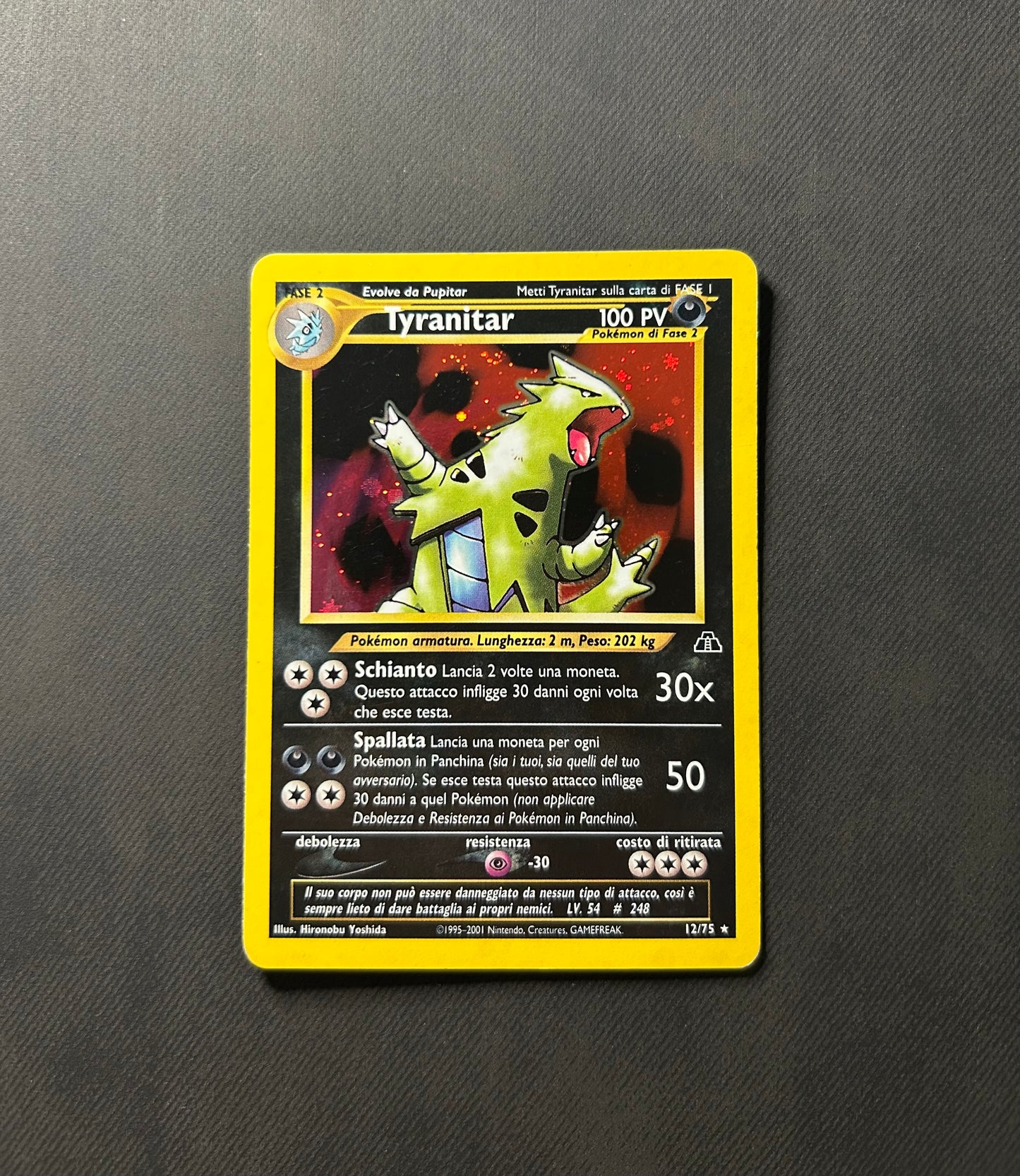 Pokemon card: Tyranitar 12/75 - Holo - Neo Discovery - ITA