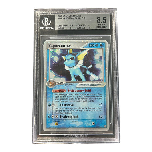 Pokemon card: Vaporeon EX 110/113 - EX Delta Species - ENG - BGS 8,5