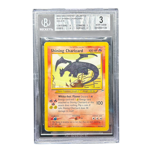 Pokemon card: Shining Charizard  107/105 - Neo Destiny - ENG - BGS 3