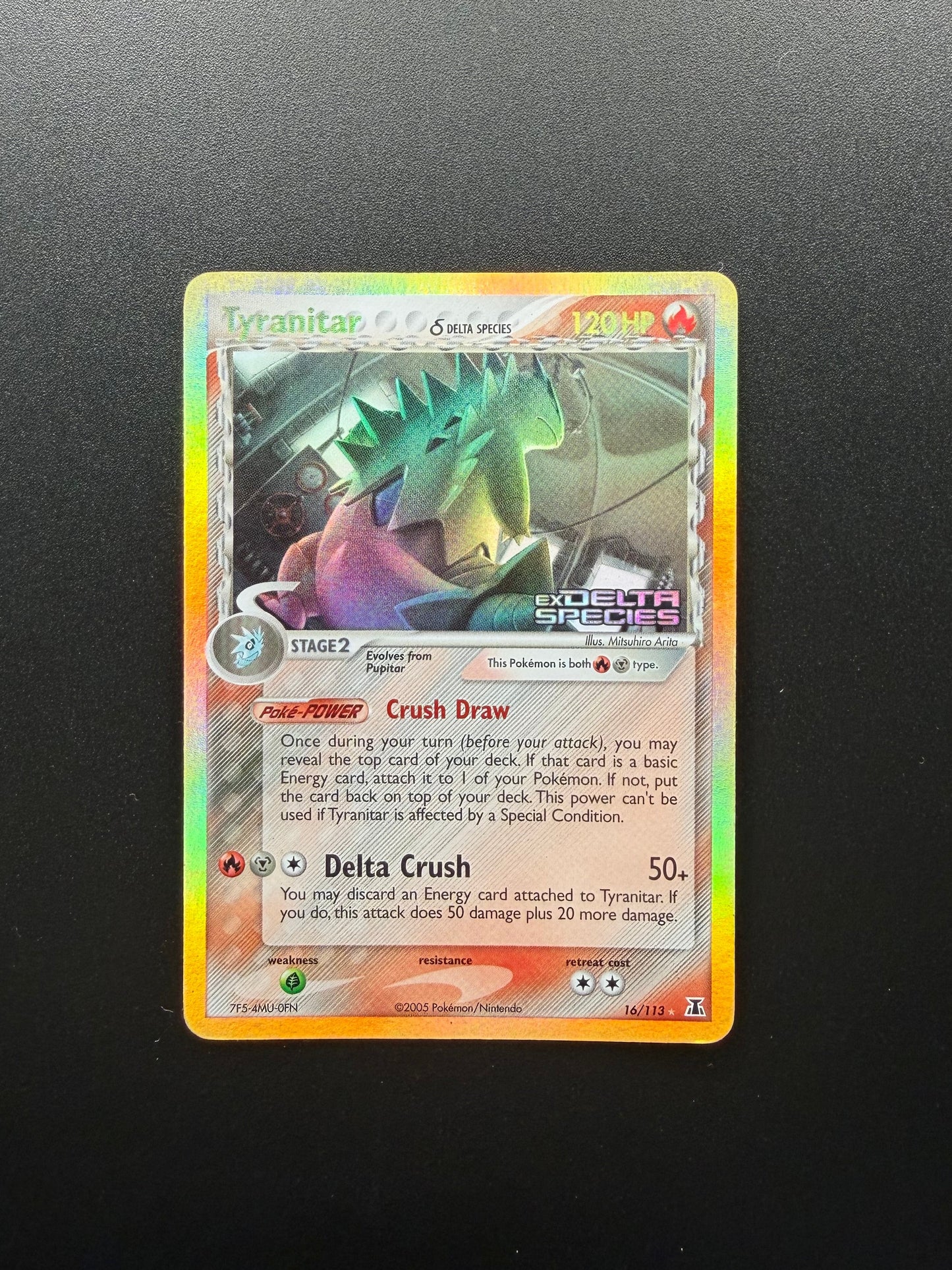 Carta Pokemon : Tyranitar 16/113 Stamped - EX Delta Species - ENG