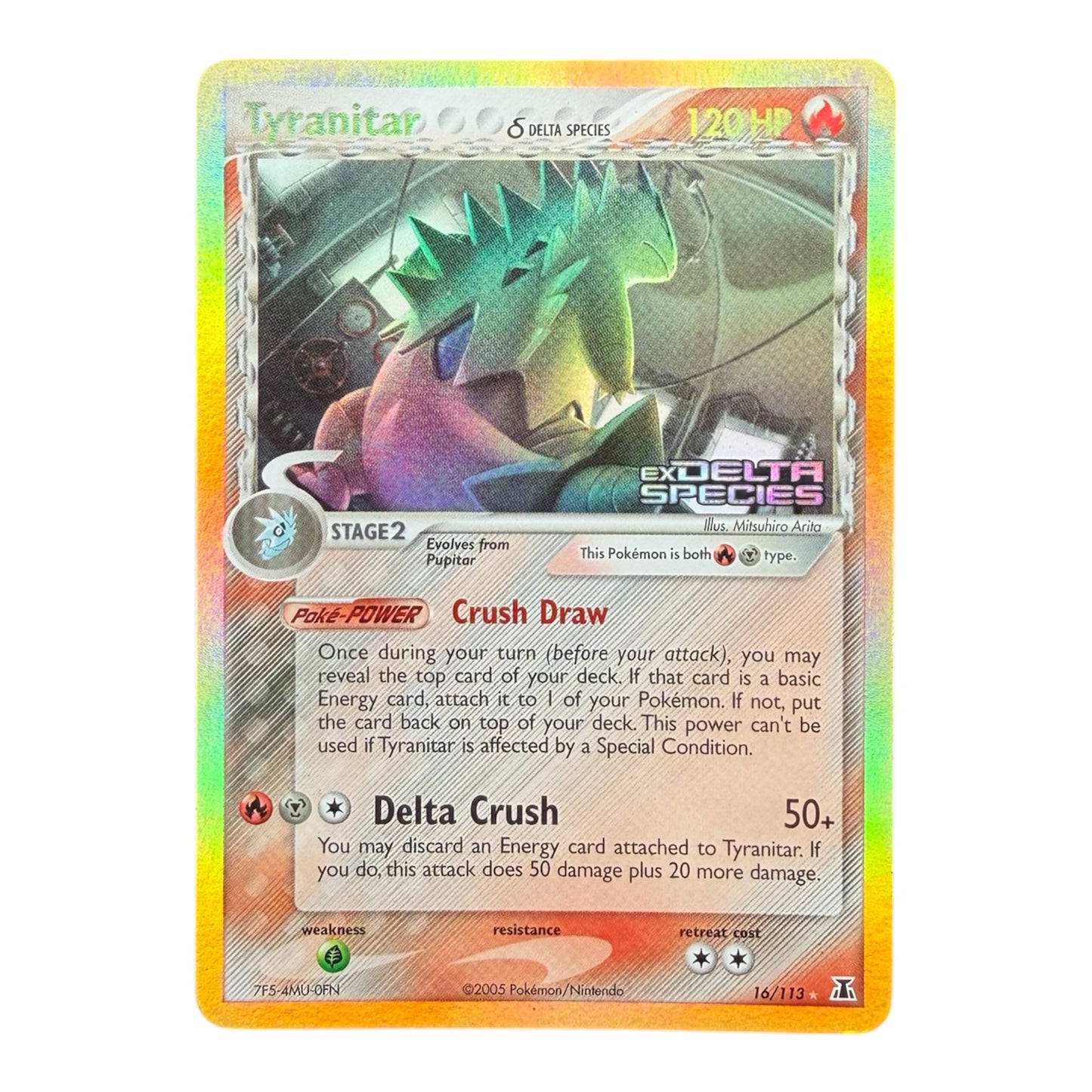 Carta Pokemon : Tyranitar 16/113 Stamped - EX Delta Species - ENG