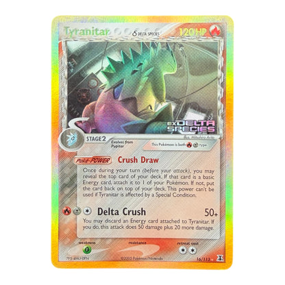 Carta Pokemon : Tyranitar 16/113 Stamped - EX Delta Species - ENG